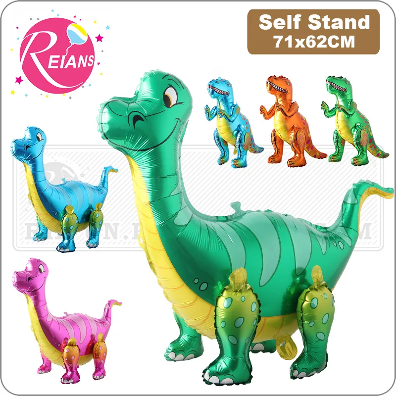 3D dinosaur balloons foil standing green dinosaur tanystropheus dragon birthday deco party supplies boy kids toys helium globals