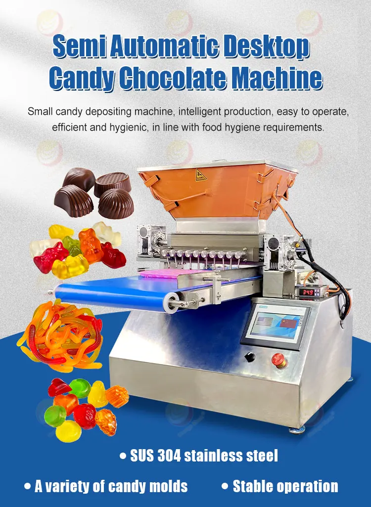 Chocolate Jelly Bean Lollipop Gummy Caramel Candy Depositor Machine