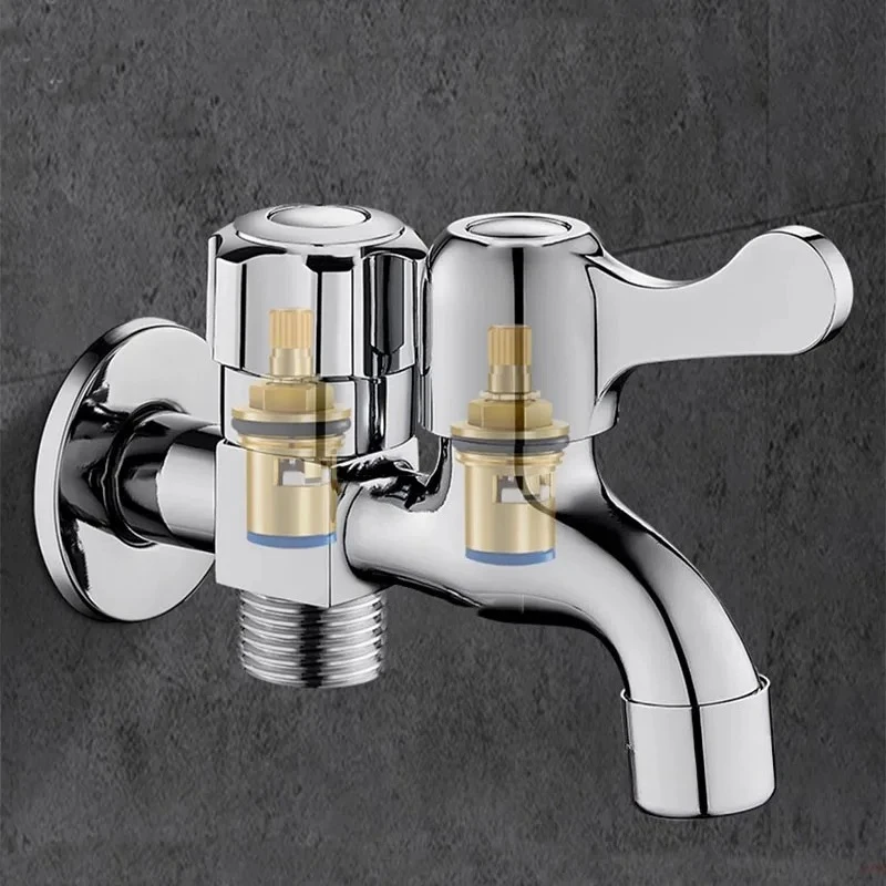 

Смеситель сплиттера воды 1 в 2, двойной регулирующий клапан G1/2, нержавеющая сталь для стиральной машины/раковины, адаптер с тройным выходом