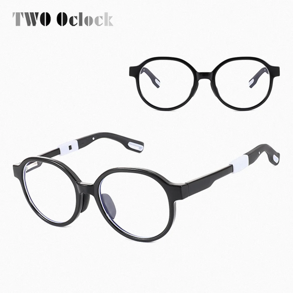 TR90 Anti Blue Light Glasses for Kids Round Optical Medical Glasses Frames Children Zero Computer Spectacles No Graduation Glass