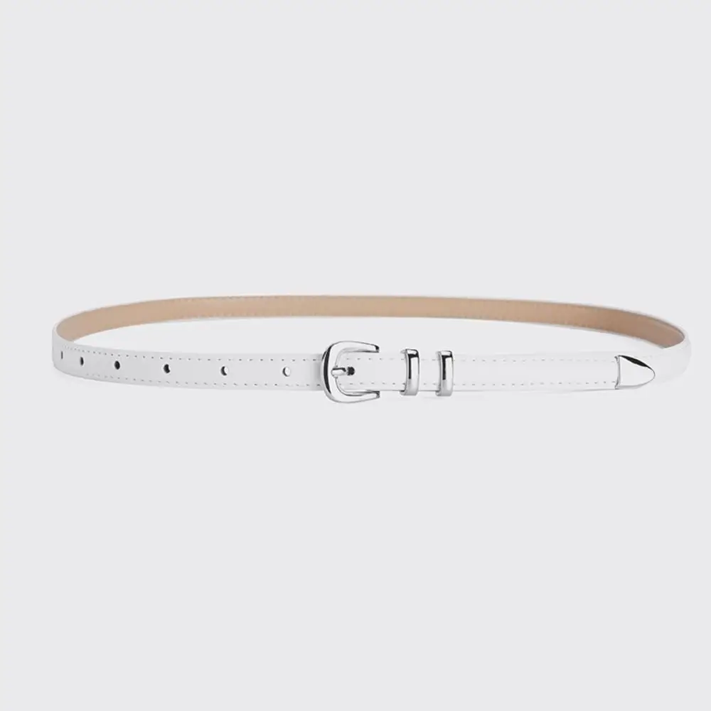 المرأة الفاخرة تصميم بو حزام جلد عارضة الرجعية رقيقة أحزمة تنوعا الفضة دبوس مشبك حزام الخصر