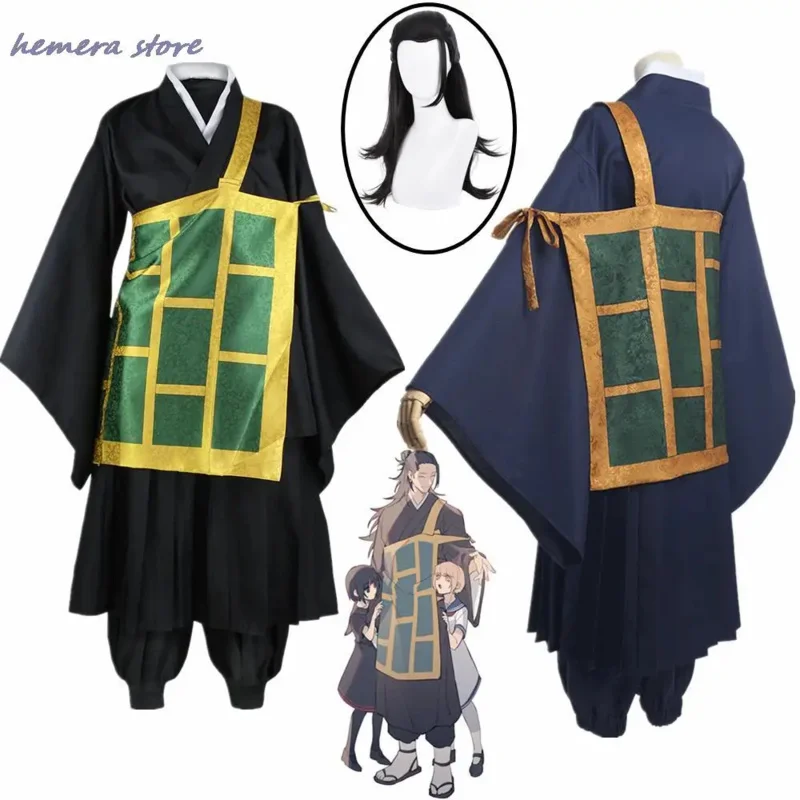 Anime Cos Geto Suguru Cosplay Kostuum Zwart Blauw Kimono School Uniform Anime Clothe Halloween Kostuums Voor Vrouwen Man