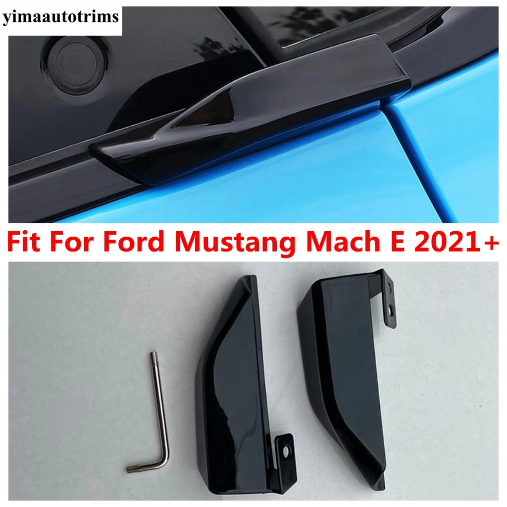 

Car Exterior Rear Door Handle Gripper Protective Decoration Cover Trim Black Accessories Kit For Ford Mustang Mach E 2021 - 2023