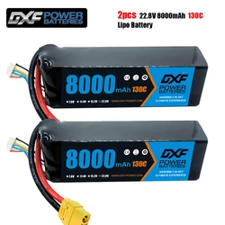 2 sztuk DXF 7.4V 7.6V 11.4V 22.8V 11.1V 15.2V 14.8V 22.2V 2S 3S 4S 6S 5200Mah 6300Mah 6500mAh 6200mAh 6750mAh 8000mAh 7000mAh lipo