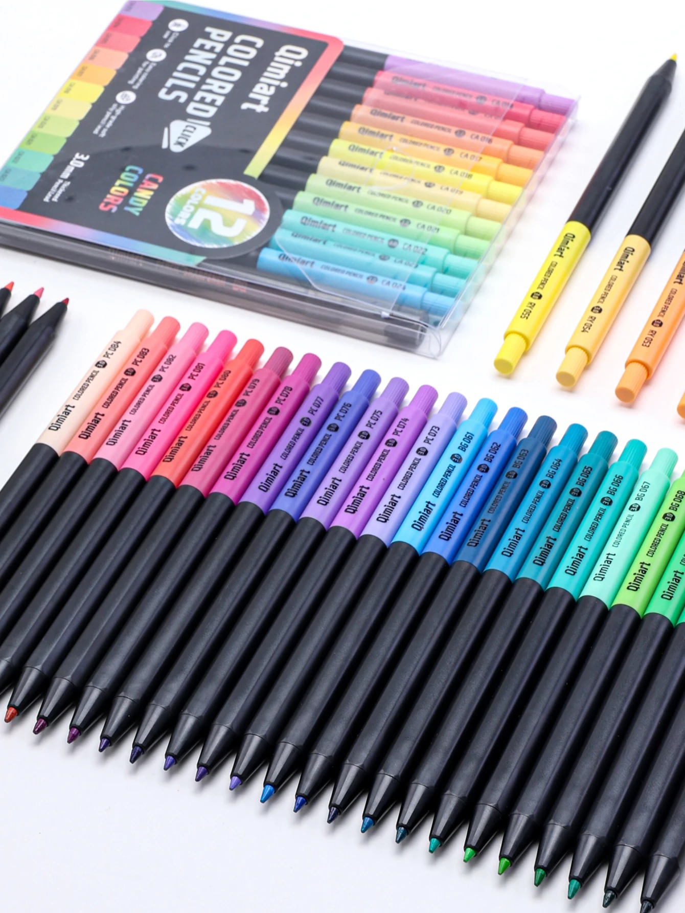 Languo 12/96 Farben Klick-Buntstifte 3,0mm Ölbasierte Weichkernstifte zum Zeichnen, Skizzieren, Malen für Malbücher und Kunstbedarf – Detail 15