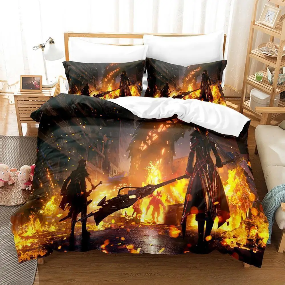 Game CODE VEIN Bedding Set Single Twin Full Queen King Size Bed Set Adult Kid Bedroom Duvet cover Sets 3D Anime Bed Sheet Set