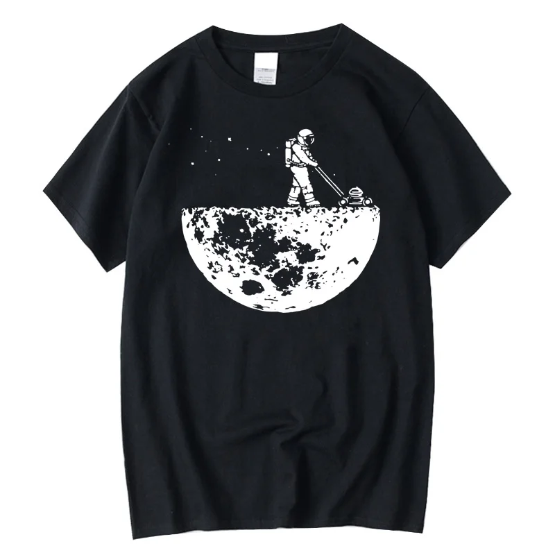 New Funny Lunar Cleaner Printing Short Sleeved Round Neck Y2k Tshirt Men Clothing New in Top & Tees Mens T-Shirt Camisetas