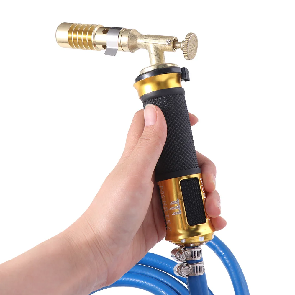 Blue Copper Liquefied Propane Torch High Temperature Handheld Flame Welding Torch 2.5m Aluminum Soldering Tool Cooking
