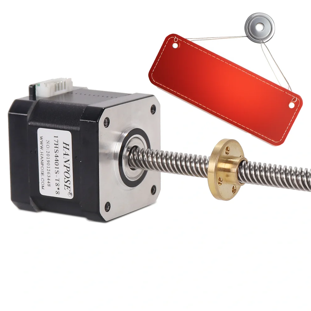 Nema17 maßgeschneiderter 1,5A 42 17HS4401S-T8*14 220 mm 260 mm maßgeschneiderter inear Z-Motor mit
