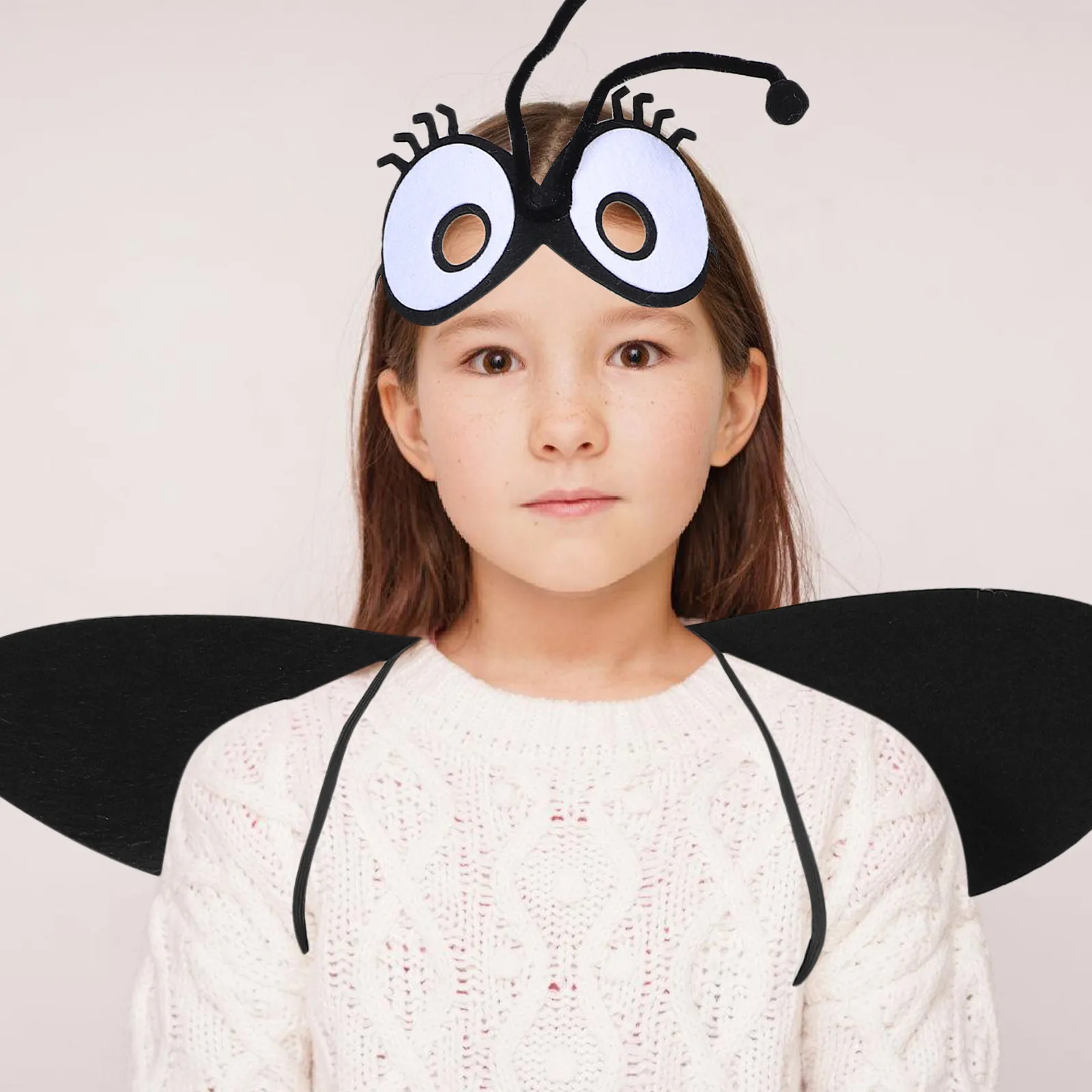1 Set Animal Dress Up Prop For Kids Mosquito Wing And Mask Set Felt Wing Glasses Cosplay Costume Accessories For Performance