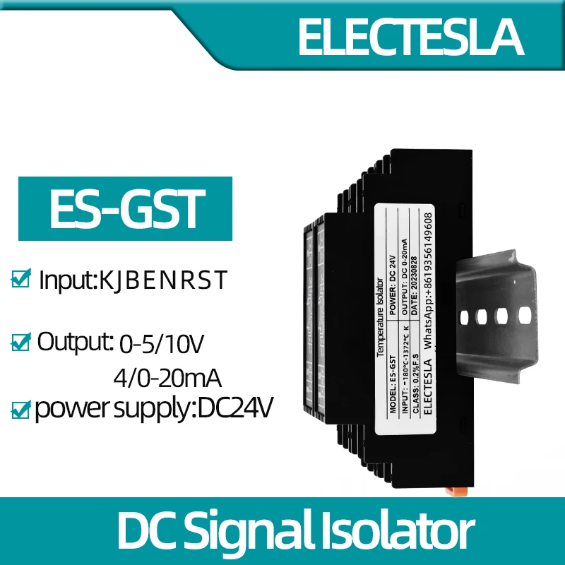 Thermocouple K S B J N T E Types to 4-20mA 0-5V Converter Temperature Signal Isolator RTD TC  Converter Din Rail Installation