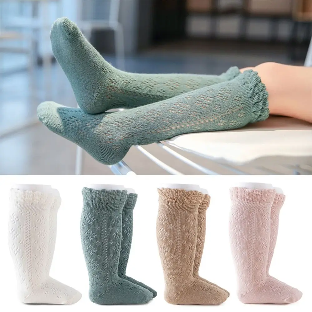 New Fashion Breathable Mesh Baby Girls Socks Cotton Thin Hollow Out Socks Thin Stockings Summer