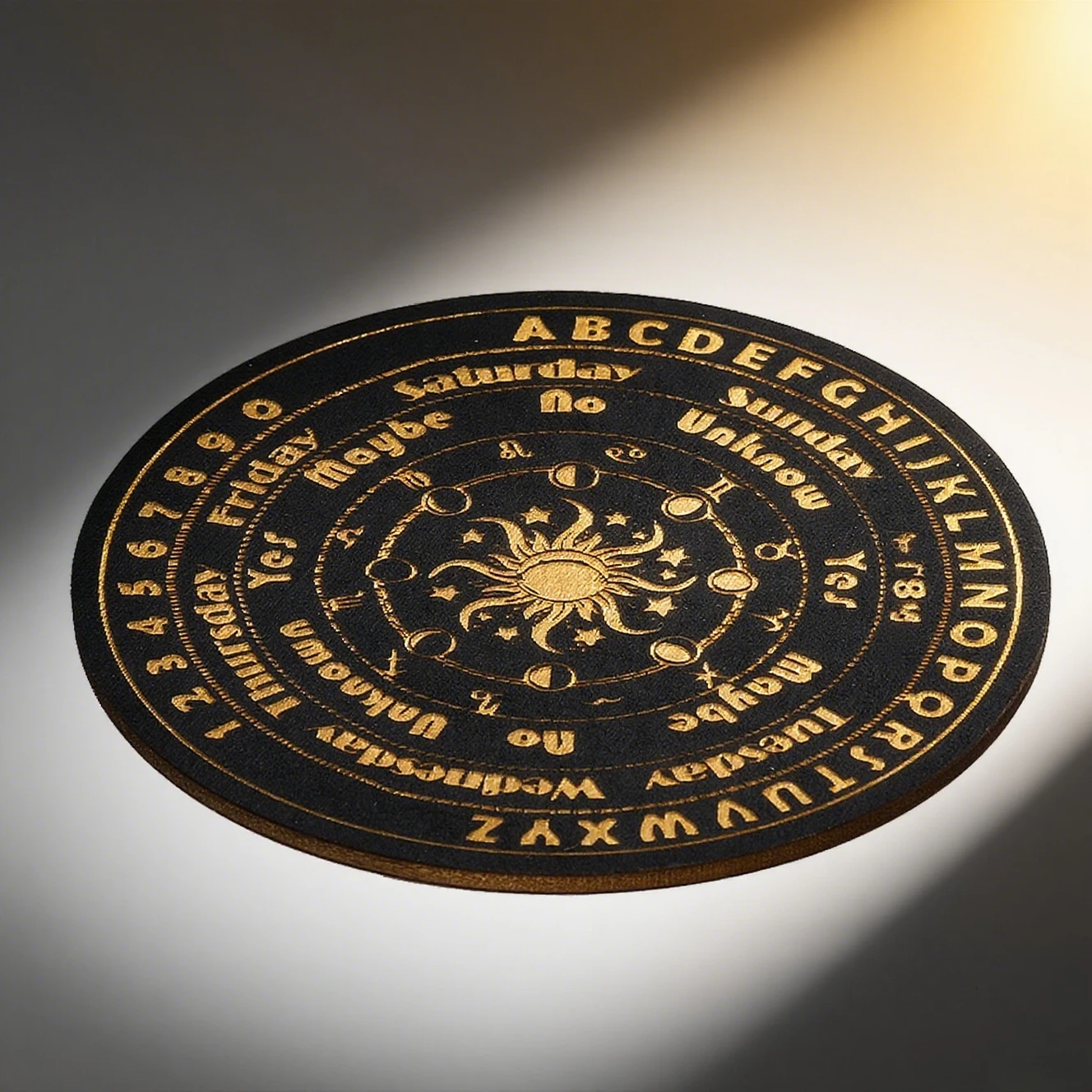 

Астрологическая деревянная доска для гадания с маятником, лозоходная пластина, инструмент для викканской медитации, духовная подставка, алтарь, принадлежности для оккультной доски