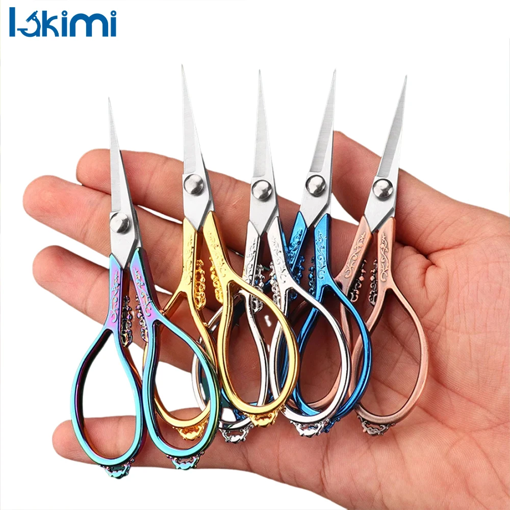 

Антикварные ножницы для вышивки крестом в стиле ретро — прочные ножницы из высокой стали для индивидуального ремесла, шитья и домашней ткани LA-AA58