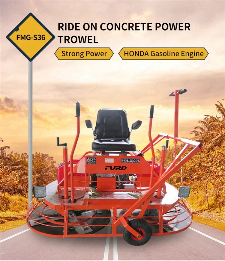 Driver concrete finishing power trowel machine with superior performance