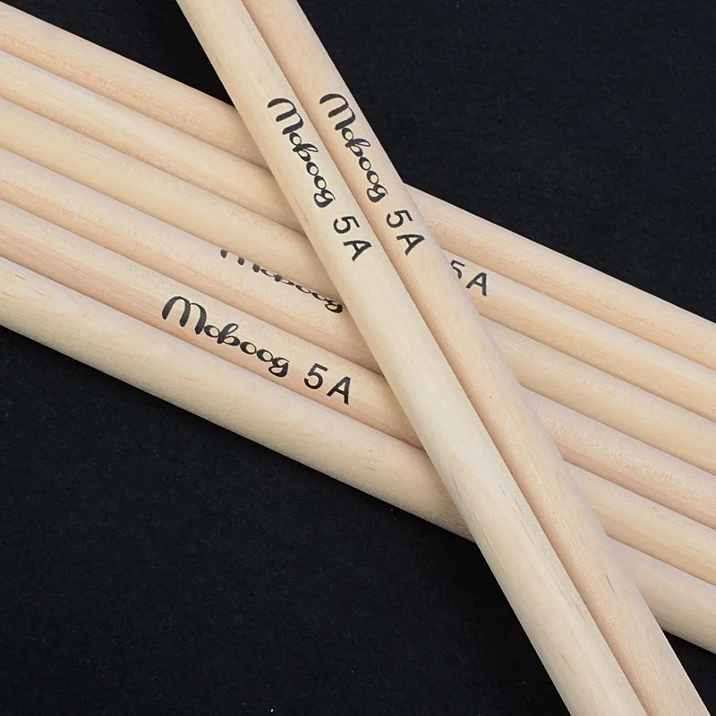 Baquetas de madera profesionales para tambor, instrumento Musical de alta calidad, 5A/7A, 1 par