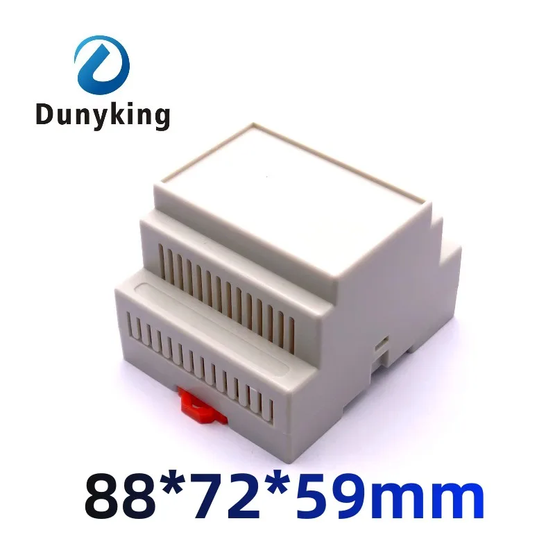 

4-22 DIN Rail PLC Junction Boxes ABS Plastic Electronics Box Chassis case 88x72x59mm 35-Rail Mounting Instrument Housing