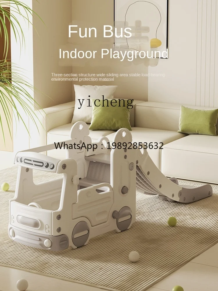 ZZ Children's Bus Slide Indoor Small Folding Household Multi-Functional Playground Kindergarten Baby Park Ladder