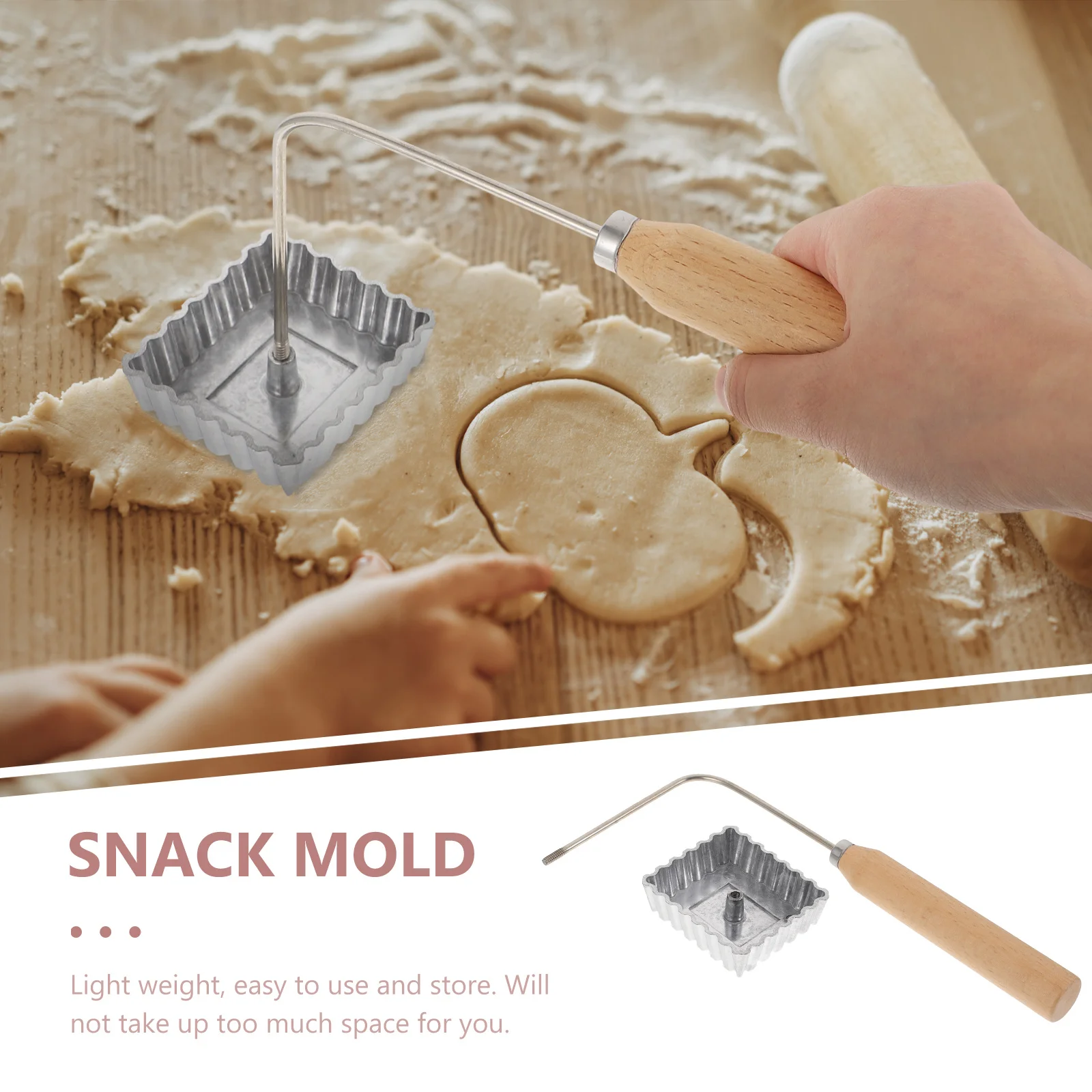 

1Pcs Home Fried Snack Mold Long Handle Non-Stick Cooking Utensil for Deep Fry Scallion Pancake Shrimp Patty Kitchen Gadget