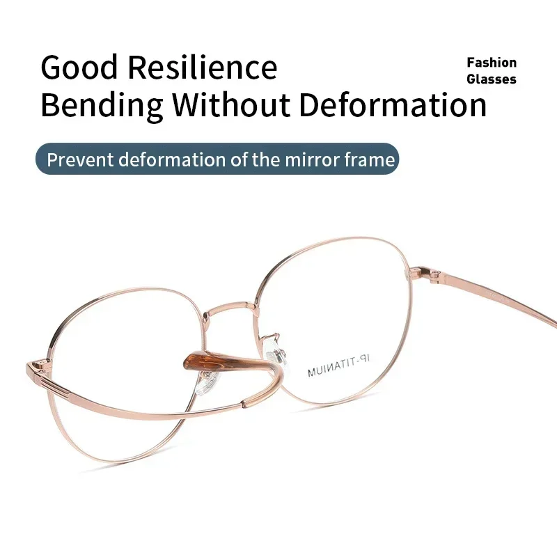 

Модные очки из чистого титана, ретро-стиль, высокое качество, ультралегкие оптические очки для мужчин и женщин, очки по рецепту 98508