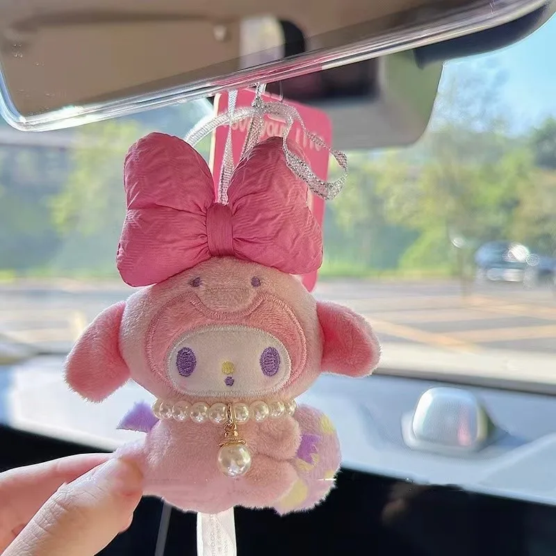 

Hello Kitty Car Pendant Decoration Rearview Mirror of The Car Hanging Keychain Accessories Woman Gift