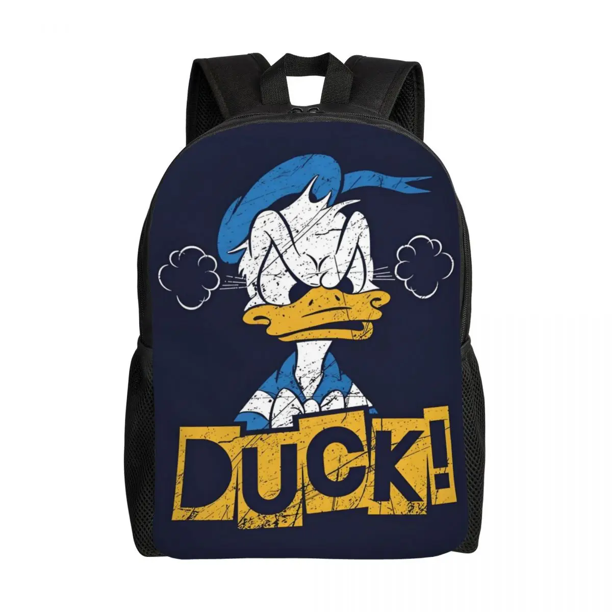 

Рюкзак с забавным 3D принтом «Дональд Дак» для мальчиков, кавайный мультяшный школьный дорожный рюкзак для колледжа, женский и мужской рюкзак, подходит для 15-дюймового ноутбука
