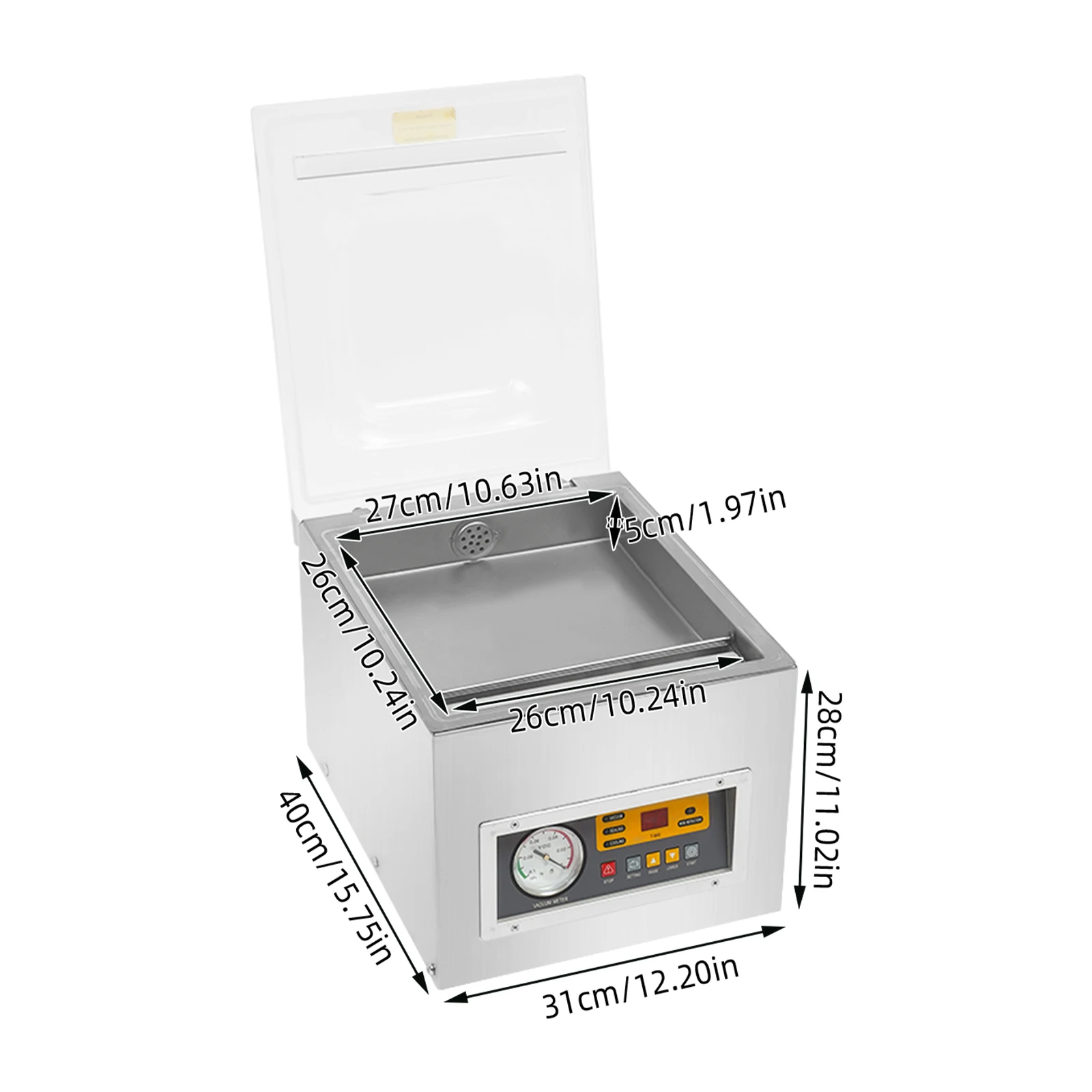 Dz-260s เดสก์ท็อปเครื่องบรรจุสูญญากาศอัตโนมัติ 110 โวลต์ US ปลั๊กสแตนเลสอะคริลิคเหมาะสำหรับอาหารธัญพืชผลไม้