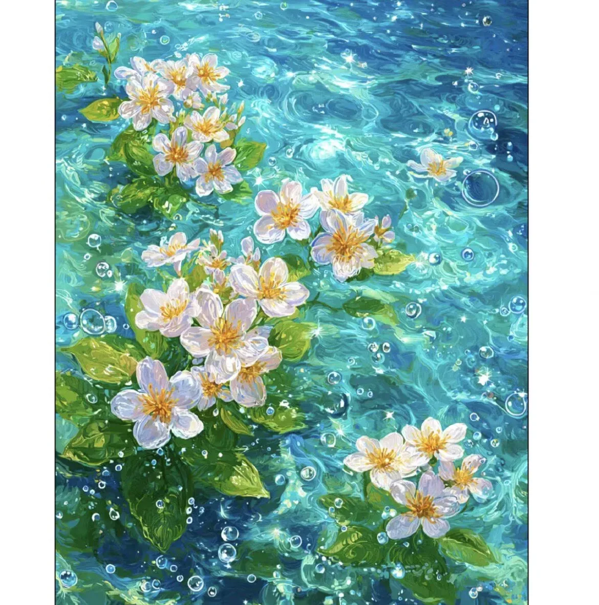 

Наборы для печати с цветами и водой, вышивка крестиком, набор для рукоделия «сделай сам», домашний декор, 9ct, 60x75 см