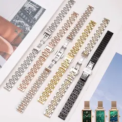 For any brand 6mm 8mm 10mm 12mm 14mm 16mm Stainless Steel Watch Band Strap ceramic Watchband Women Rose gold Mesh belt Bracelet