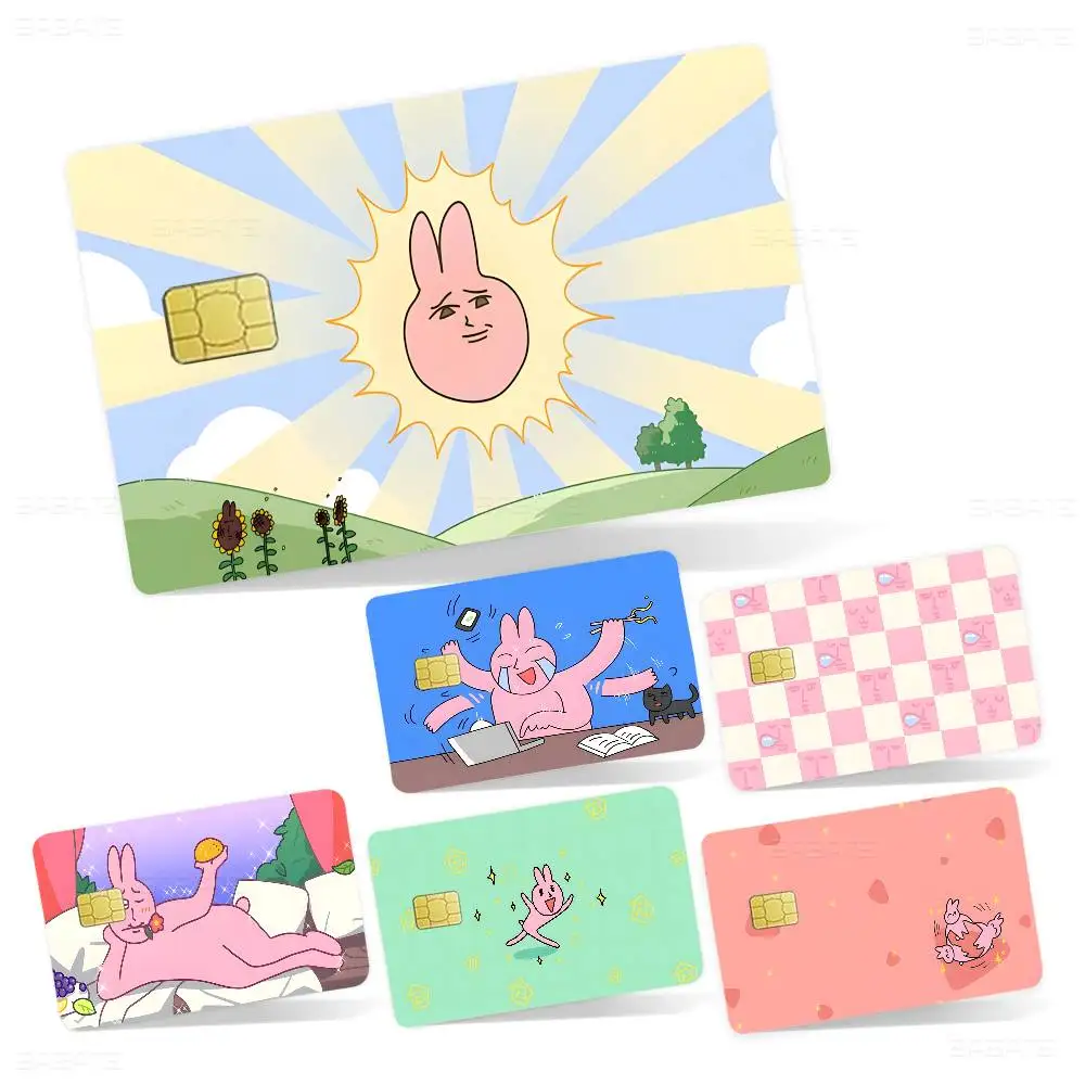 My F-Friend Pink Rabbit Funny Anime Anime Cartoon Bear Skin Sticker Film Tape Case For Big Credit