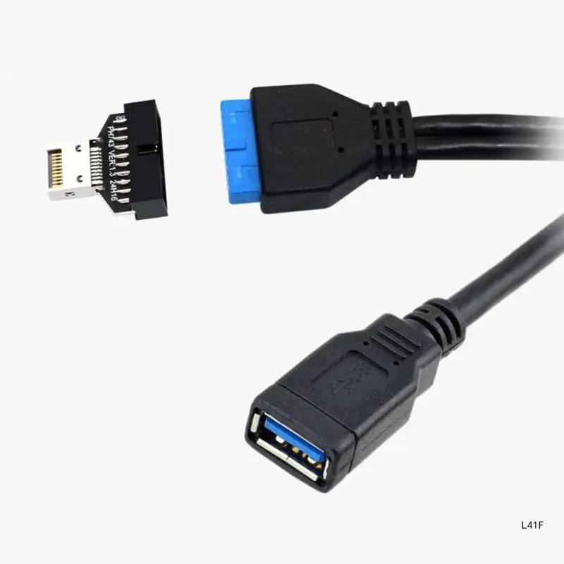 محول USB 3.2 TypeE إلى USB 20Pin 19pin مع محول رأس عمودي