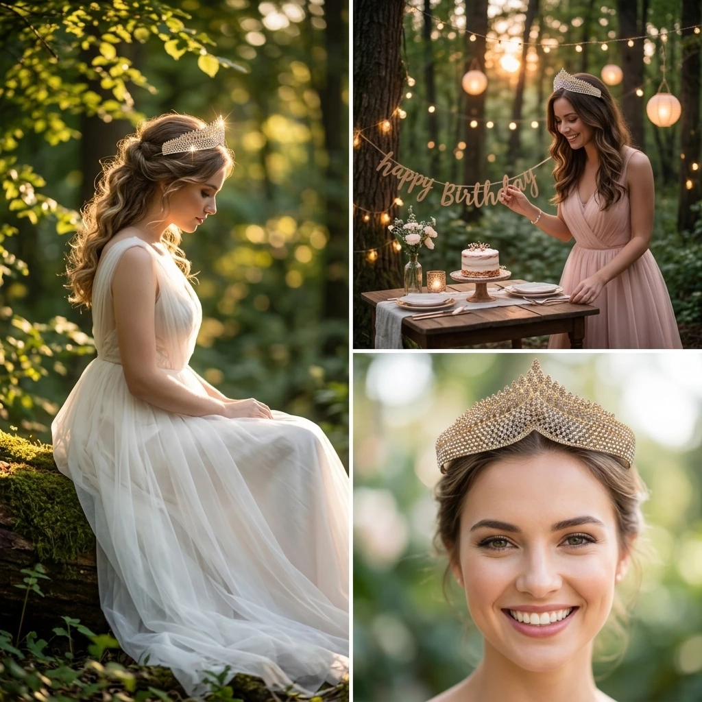 Crystal Tiara-Bridal Hairpiece For Wedding Party With Comfortable Lightweight Design