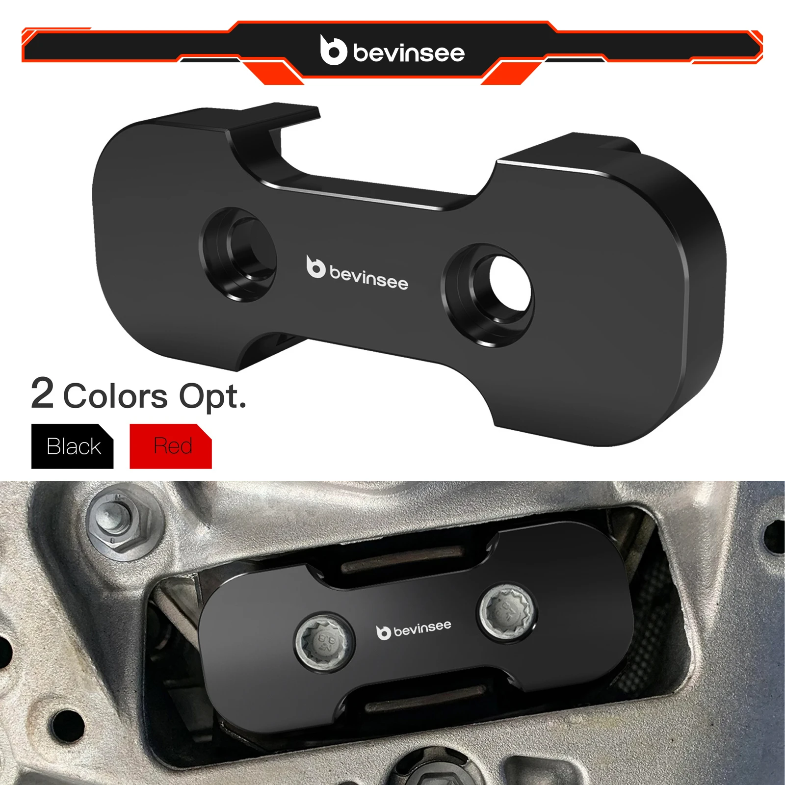 BEVINSEE Aluminum Transmission Mount Insert for Audi B9 A4 S4 A5 S5 SQ5 Allroad 2018-2024, Car Accessories