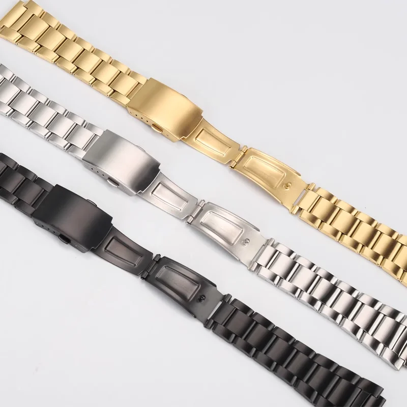 ステンレス鋼時計バンドカシオ WS-1600 WS-1700 WS-1400H WS-1300 WS-1500 男性固体金属ストラップブレスレット 18 ミリメートルアクセサリー