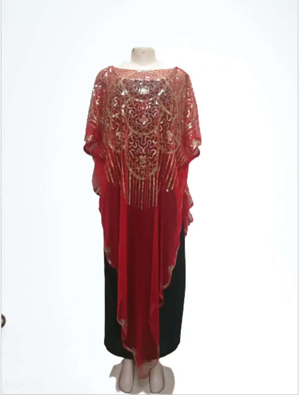 Vestido musulmán Eid Abaya para mujer, Kimono suelto con lentejuelas de murciélago, Kebaya, Ramadán, Abayas, Jilbab, Hijab largo, ropa islámica