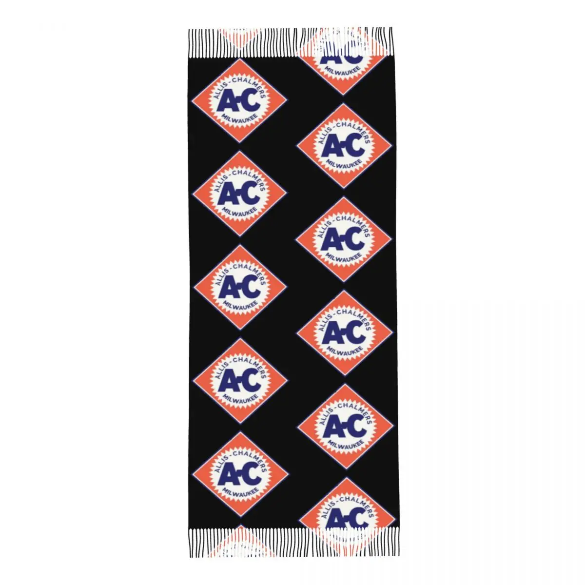 Allis Chalmers Retro Diamond Logo 1919 Scarf Tassel Scarves Women Soft Warm Shawls and Wraps Long Fall Winter Shawl Wrap