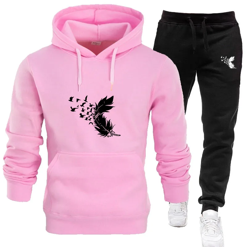 Men's daily hooded sweatshirt, sports pants, sportswear, casual sports jogging suit, comfortable home outdoor set