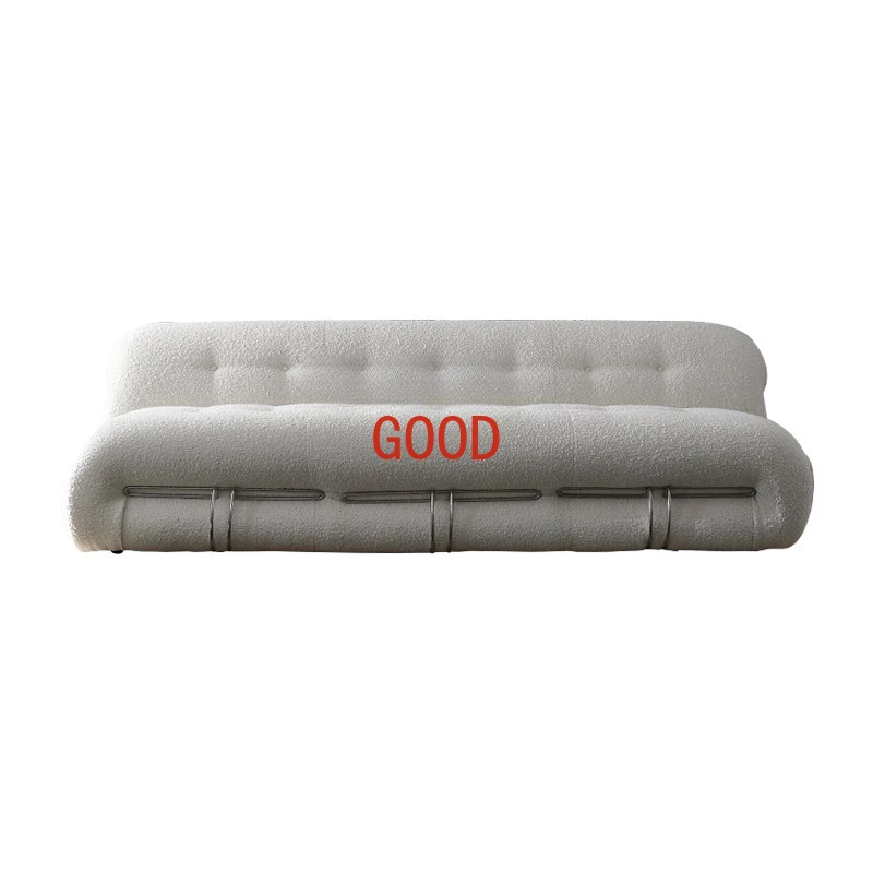 

Italian Minimalist Living Room Designer Large Steel Tooth Three-Seat Sofa 2023 New sofa set living room furniture furniture