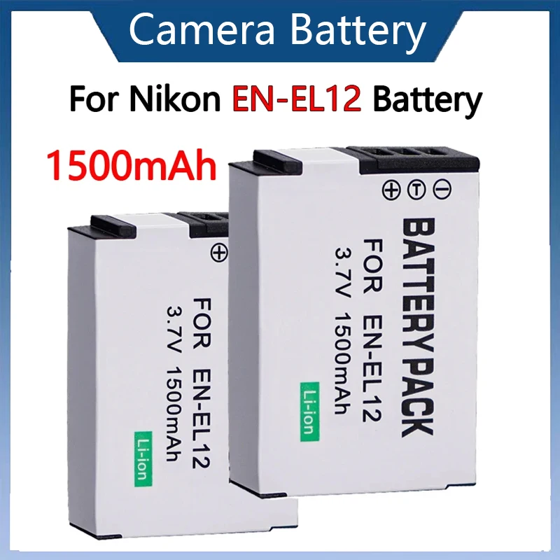 

Rechargeable 3.7V 1200mAh Li-ion Battery EN-EL12 camera battery suitable for Nikon P300 P330 P340 S9100 S8200 S9500 s630