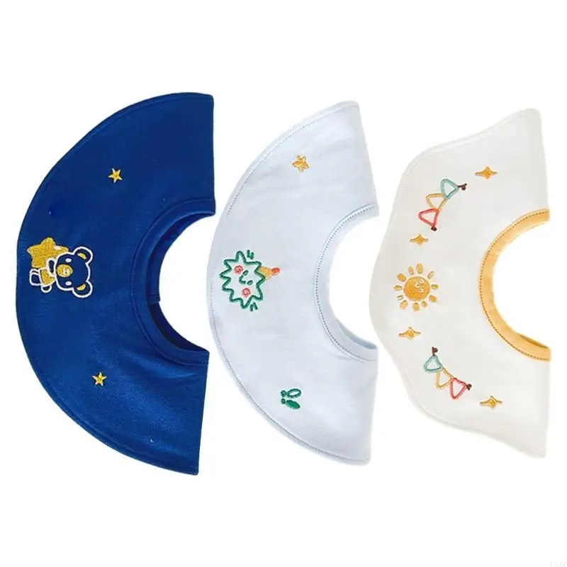 

F19F 3pcs Cotton Baby Drooling Cloths Waterproof Baby Bibs Soft & Comfortable Bibs