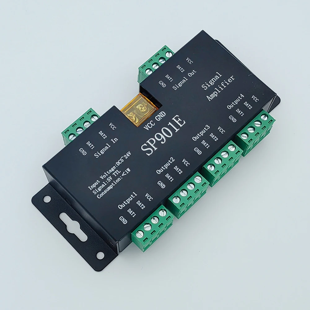 

SP901E Signal Amplifier 4CH Group Amplifier for DMX512 Pixel Strip Magic Module
