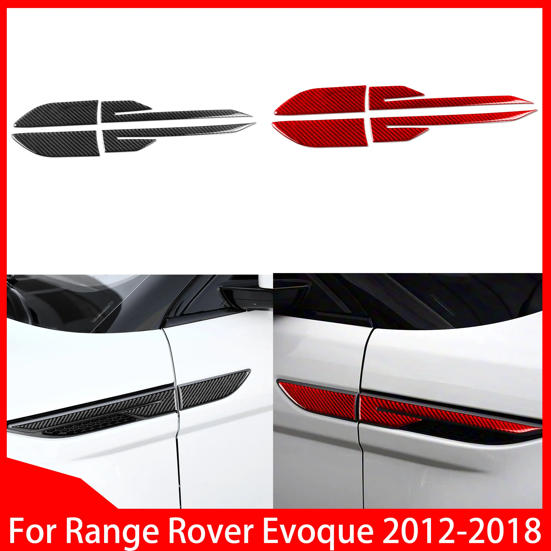 Car Body Side Fender Panel Carbon Fiber Body Side Panels Cover Trim Fender Exterior For Range Rover Evoque 2012-2018 Accessories