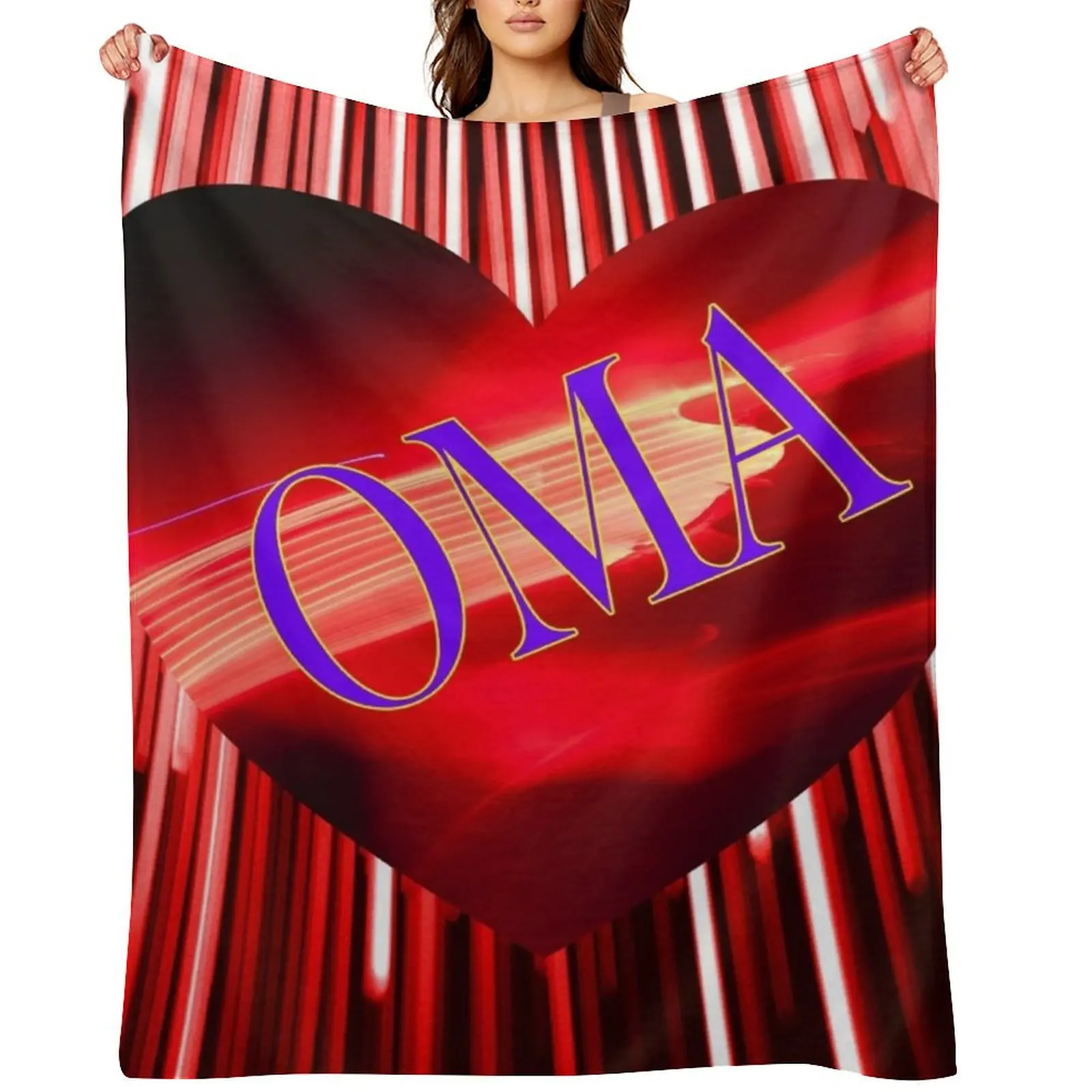

OMA Is My Valentine Throw Blanket for babies blankets and throws Furrys Blankets