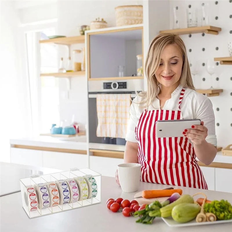 AF93-موزع ملصقات مغطى ليوم الأسبوع، موزع 7 فتحات يوم الموصل على الحائط، موزع لفة لاصق (بدون ملصق)