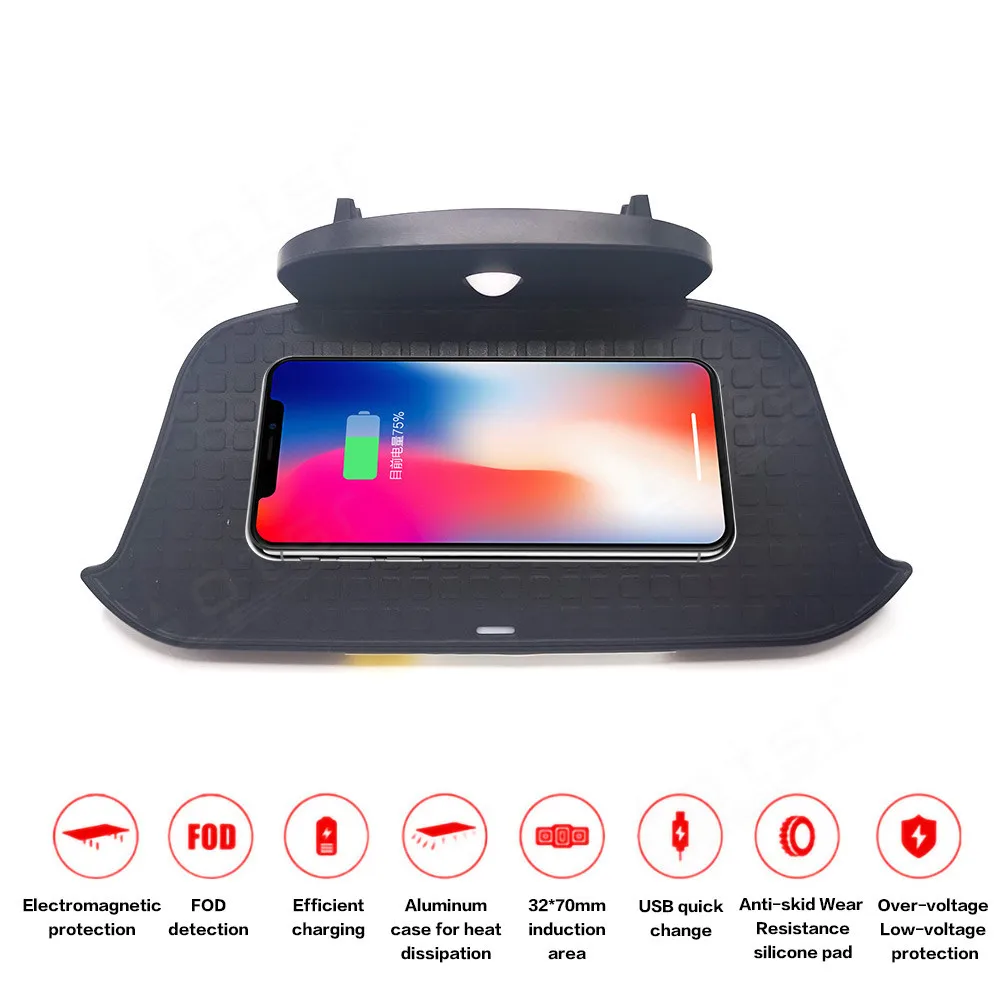 For BMW Mini One Cooper S Hatch F55 F56 2017-2019 Interior Modification Accessories Car Dashboard Holder Quick Wireless Charger