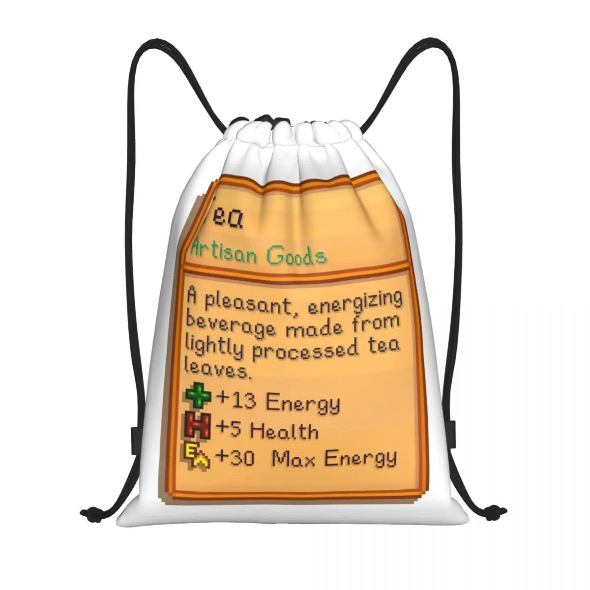 Stardew Valley Video Gamer Tea Drawstring Backpack Women Men Gym Sport Sackpack Portable Training Bag Sack