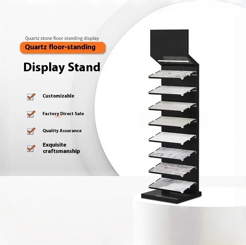 Modern Granite Stone Display Rack Quartz Sample Plastic Rack Metal Floor Wall Tile Display for Wall Tile Rack Floor Ceramic Tile