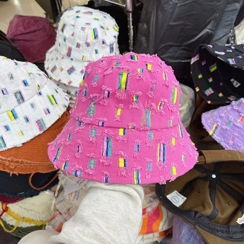 

Japanese casual fisherman hat for men and women, breathable bucket hat with large brim, colorful basin hat, cool and comfortable