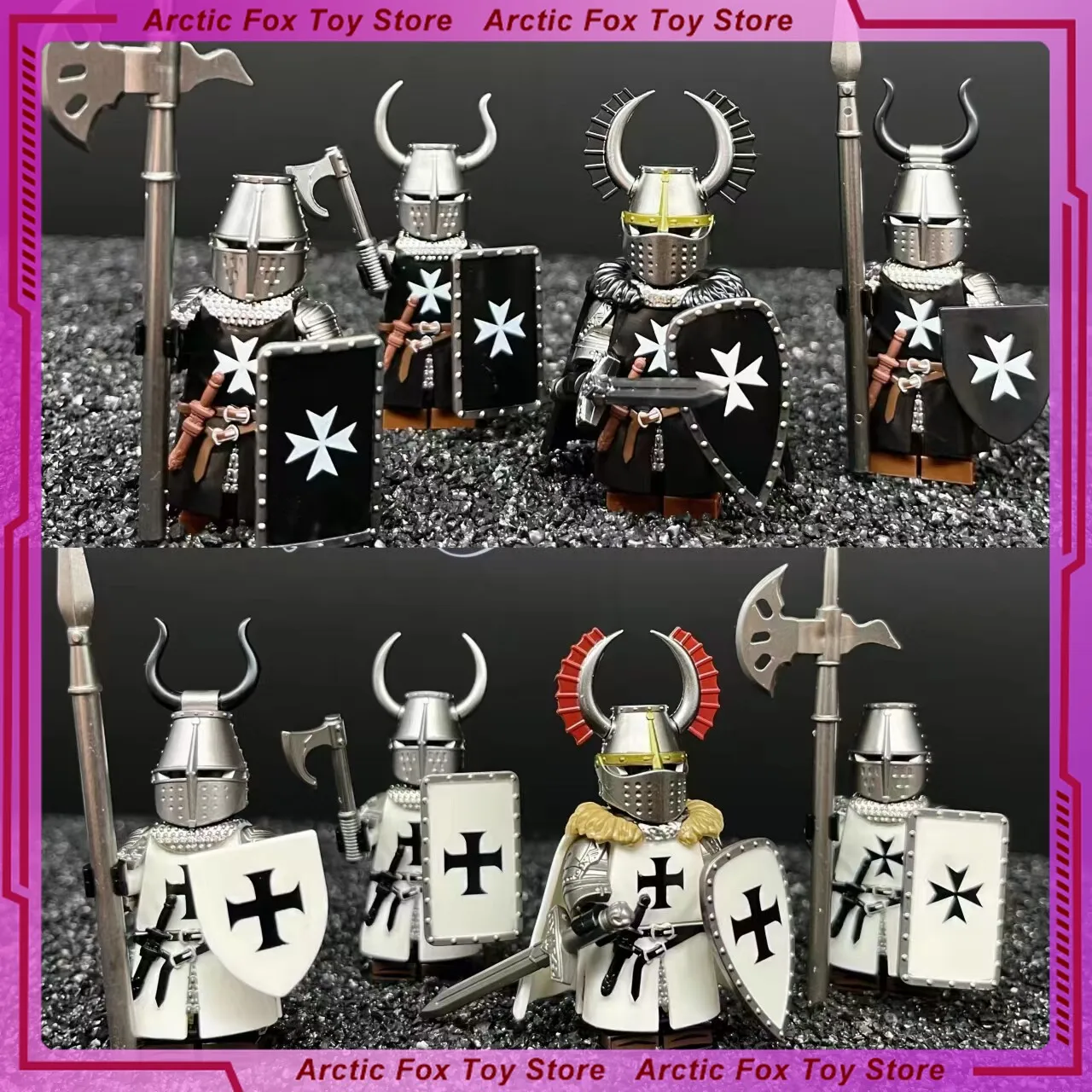 

5cm New Knight Movie Figure Peripheral Plastic Model Assembling Building Blocks Decoration Ornaments Kids Birthday Gifts Toys