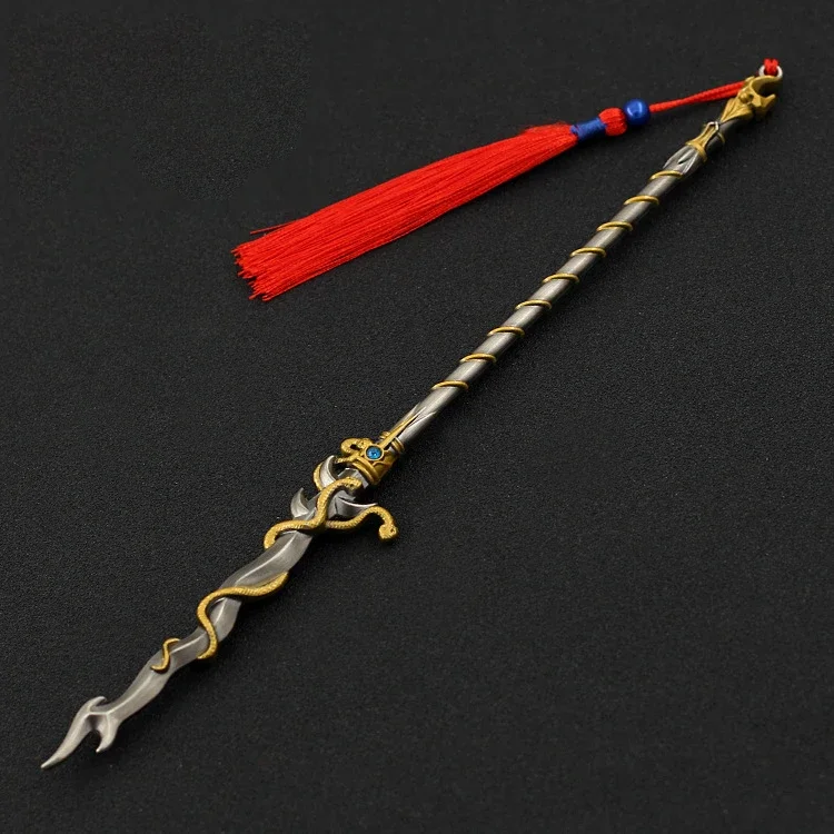 Douluo Continent Anime Game Surrounding swords 22cm Wu Soul Temple Seal Snake Spear Douluo Alloy sword Model Decoration toys
